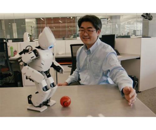 Dr. Park with one of his robots